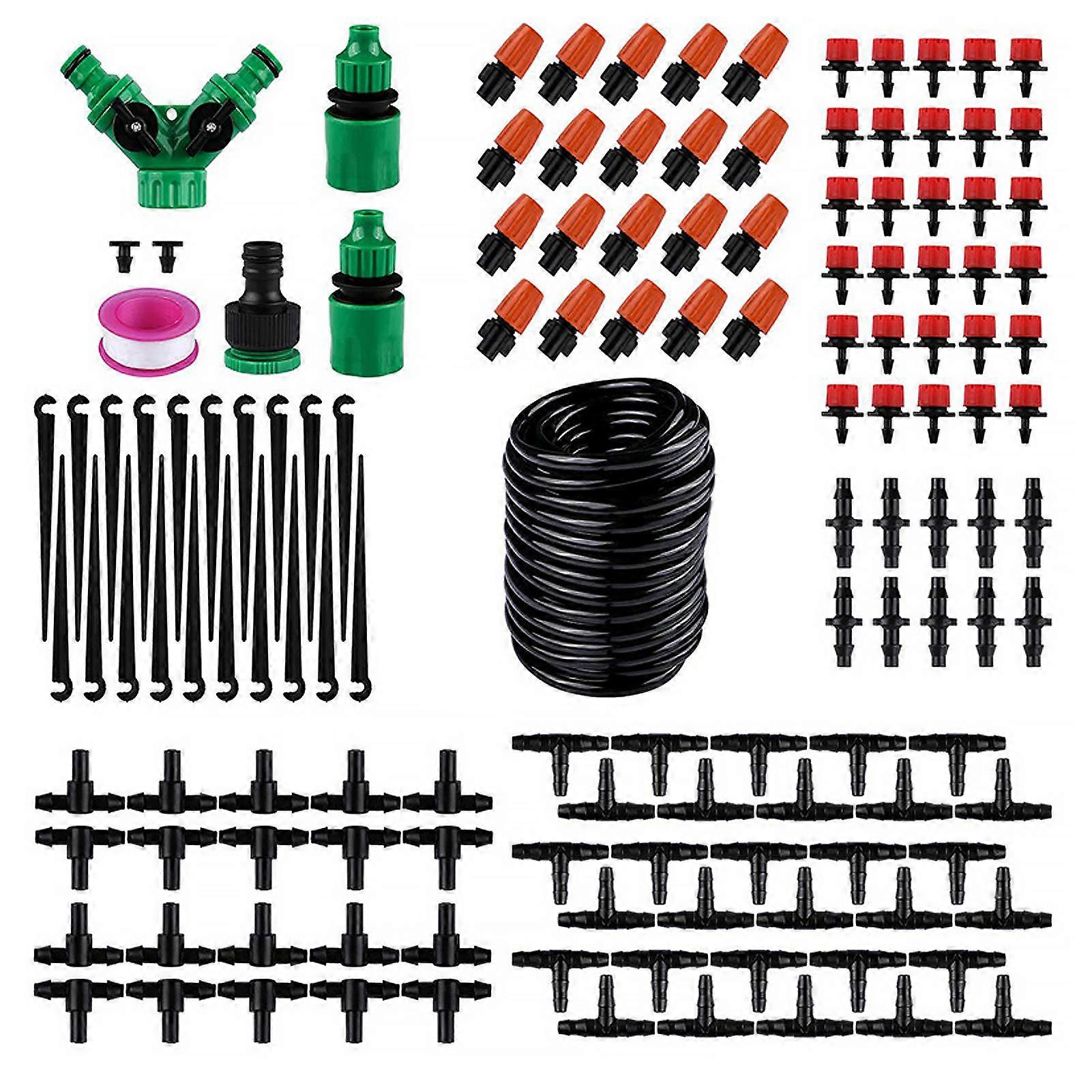 30m Watering Kit Irrigation System with Adjustable Nozzle and Dripper for Garden Plants Efficient Watering Equipment Set