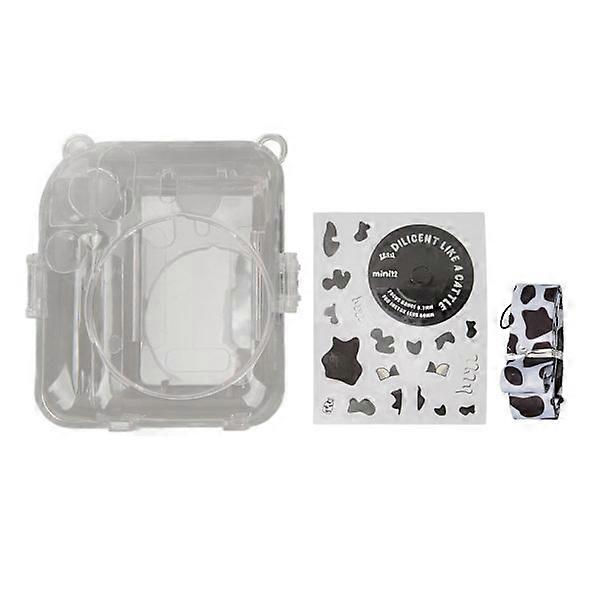 Instant camera bag kit shoulder strap sticker camera bag durable camera protection transparent bag for Instax Mini 12