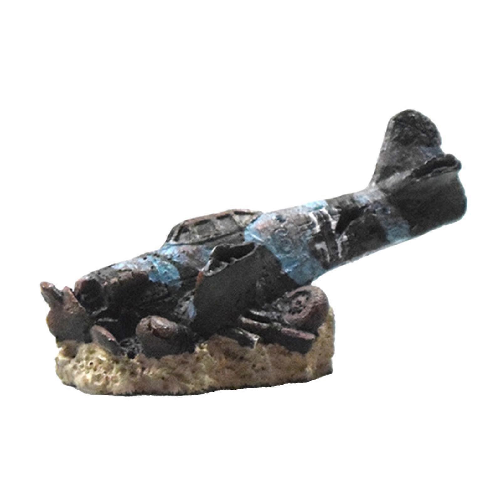 Aquarium decoration airplane wreck processing underwater landscape aquarium decor