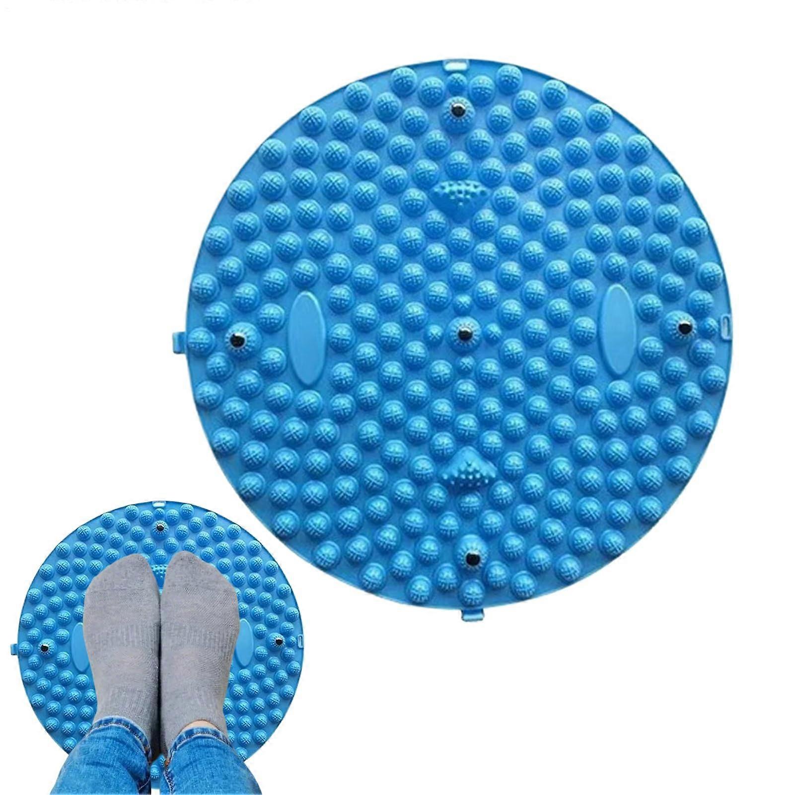 Foot massage mat – Thick pad, soft acupressure relief, elastic point carpet, comfortable, durable, portable reflexology therapy, blue