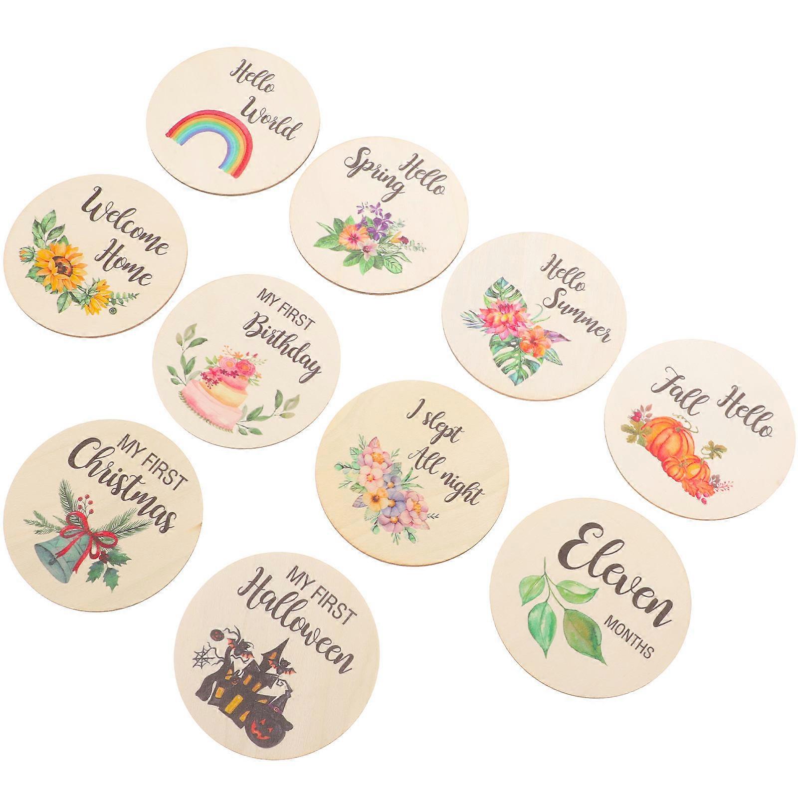 Assorted Milestone Signs 1 Set Milestone Cards For Parents 10X10cm Home Decoration