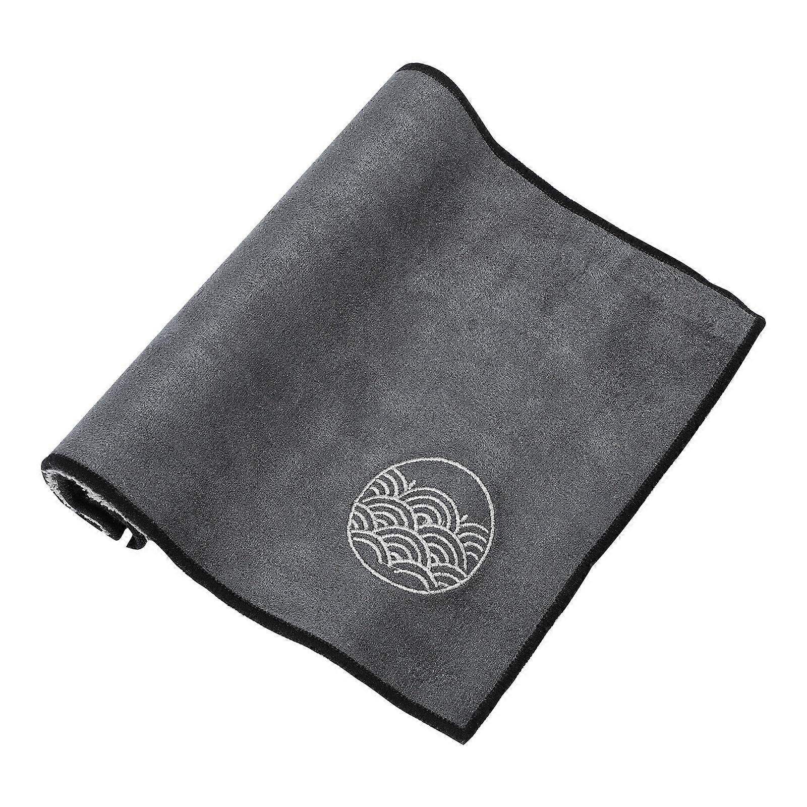 Fast Drying Mat 1Pack Absorbent Cushion Rectangular Tea Set Table Cloth Pad For Home Use Black Cotton Linen