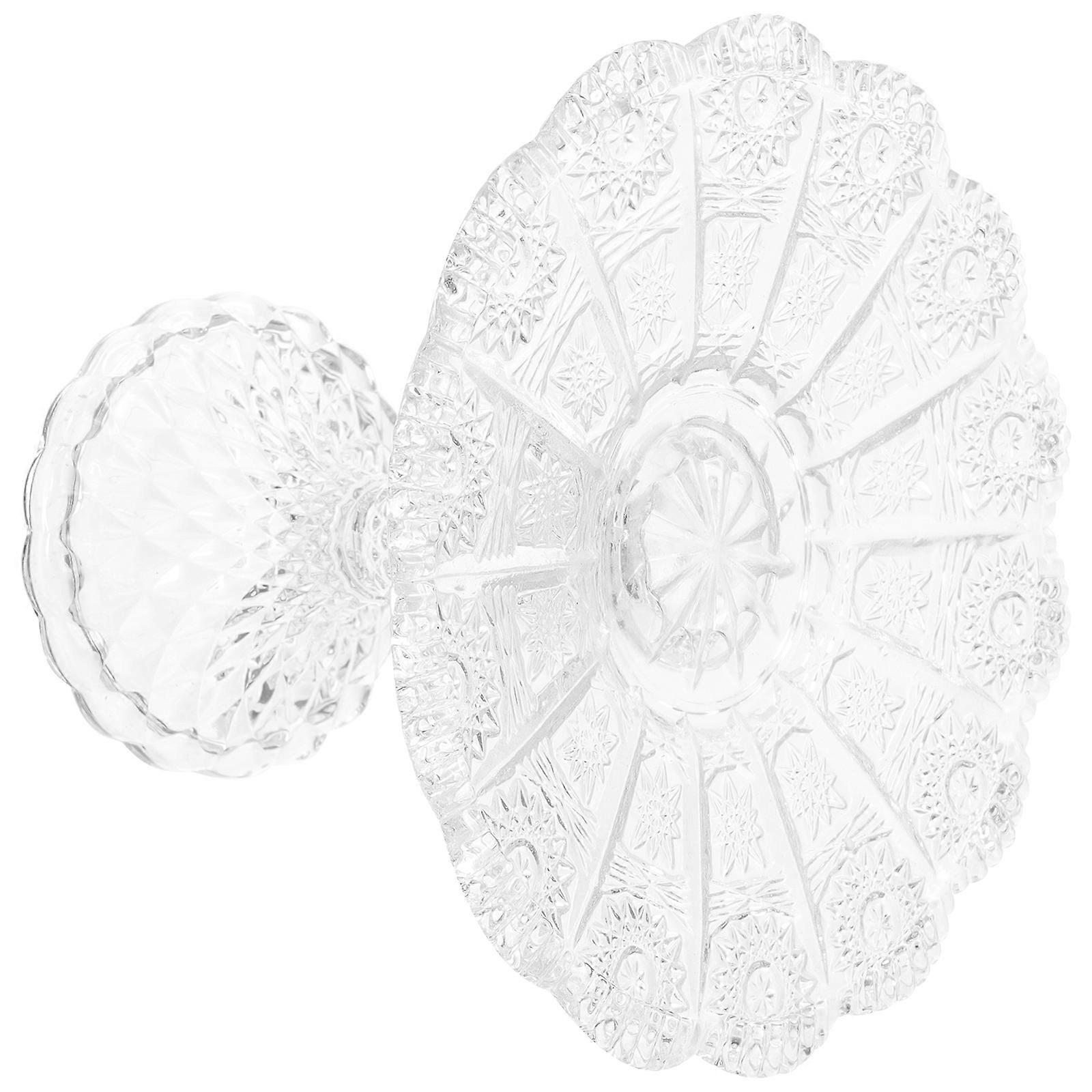 Elegant Footed Glass Cake Stand for Desserts, Fruits, and Appetizers – Vintage Style Serving Plate for Home, Restaurant, and Hotel Tableware