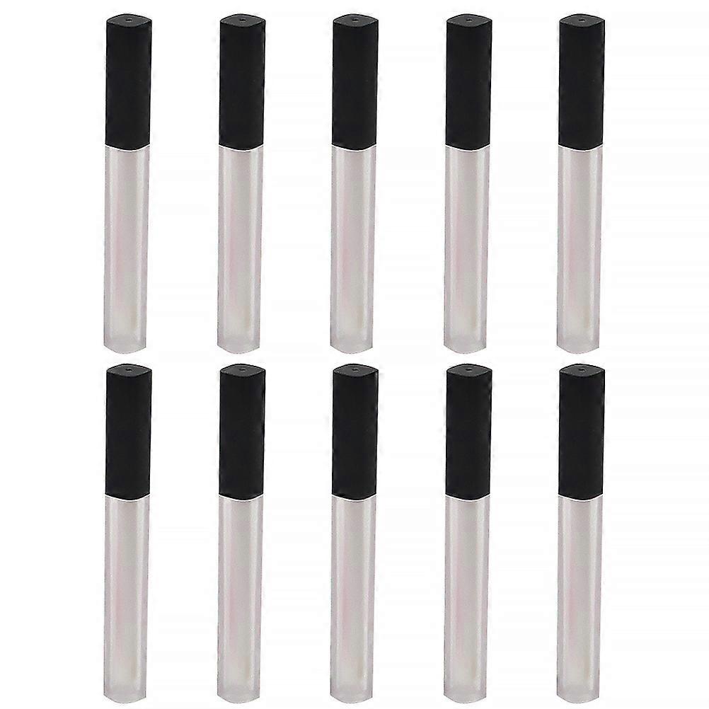 10Pcs Lip Gloss Tube Square Lipstick Bottle Empty Lip Balm Bottles (White)