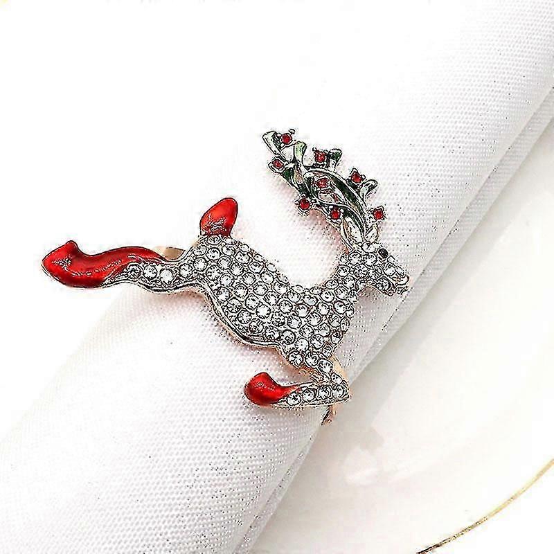 TAL 8 PCS Christmas Napkin Rings for Dinning Table Setting- Rustic Dinner Tables Setting Decoration