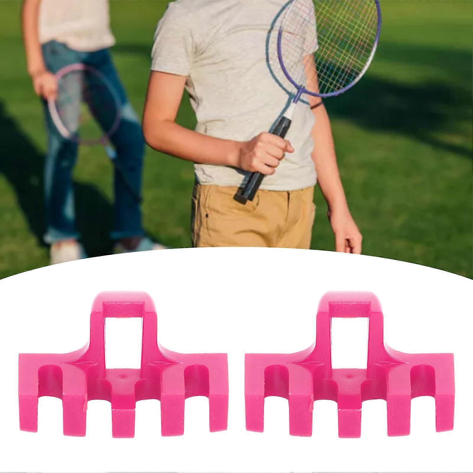2Pcs Badminton Stringing Racquet Load Spreader Badminton Tennis Racquet Pulling Machine Threading Accessories High Loaded Spreader Protector Pink 