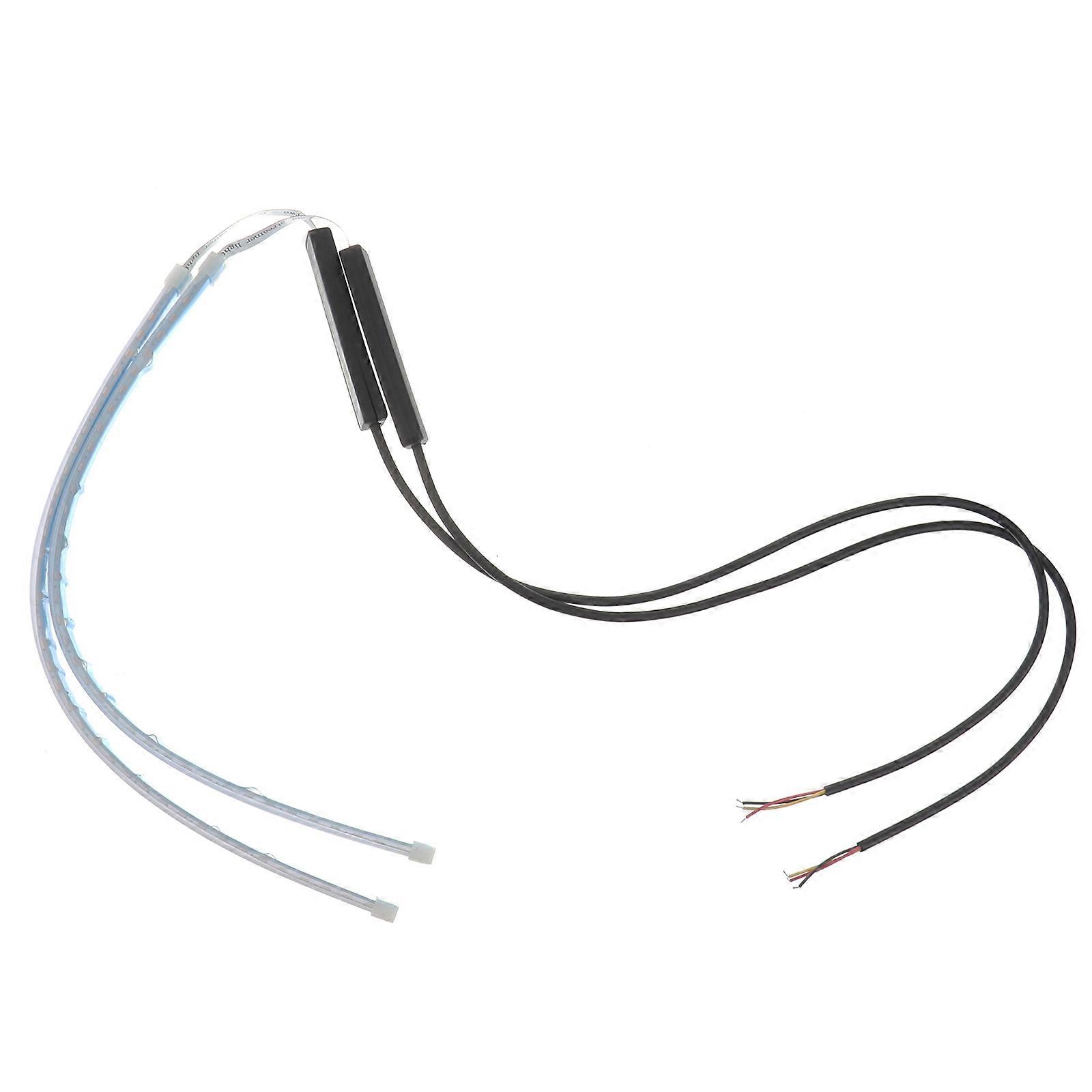 Daytime Running Light 2Pcs Flexible Strip 30X1.7cm Contoured Fit Suitable For Trucks On Rainy Days