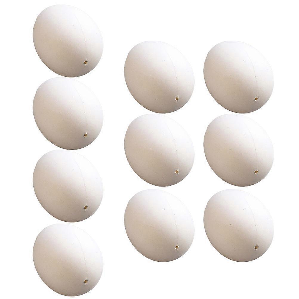 10Pcs Oval Easter Eggs For DIY Projects Flexible White Craft Eggs Suitable For Baby Showers And Photo Shoots