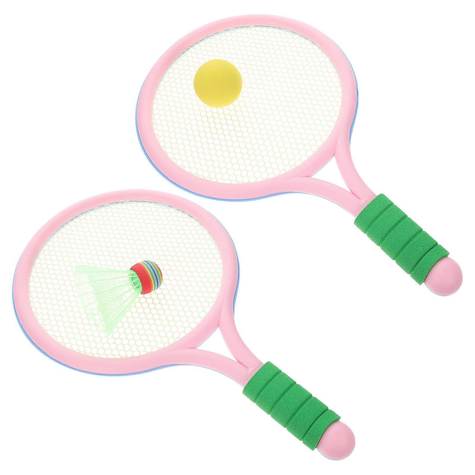 Badminton Training Tool 1 Set Kids Badminton Racket Set Leisure Activity Assorted Color Widen Racket Range