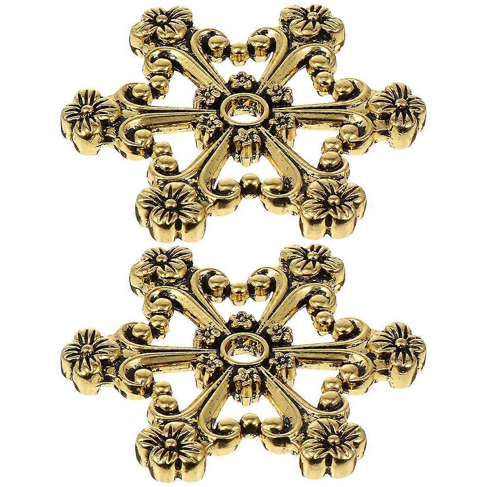 2pcs Metal Embroidery Floss Organizer with Zinc Alloy Material for Home Use and Compact Storage