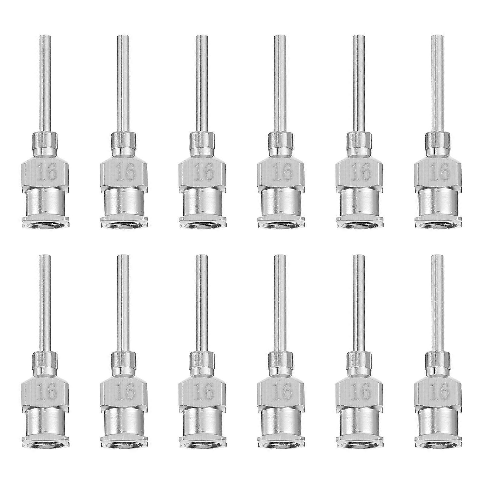Stainless Steel Dispensing Needle Set with Precision Blunt Tips for Accurate Use 12 Pieces