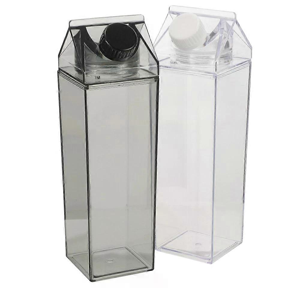 Empty Plastic Bottles, 2 Pcs Juice Container for Student Household Use