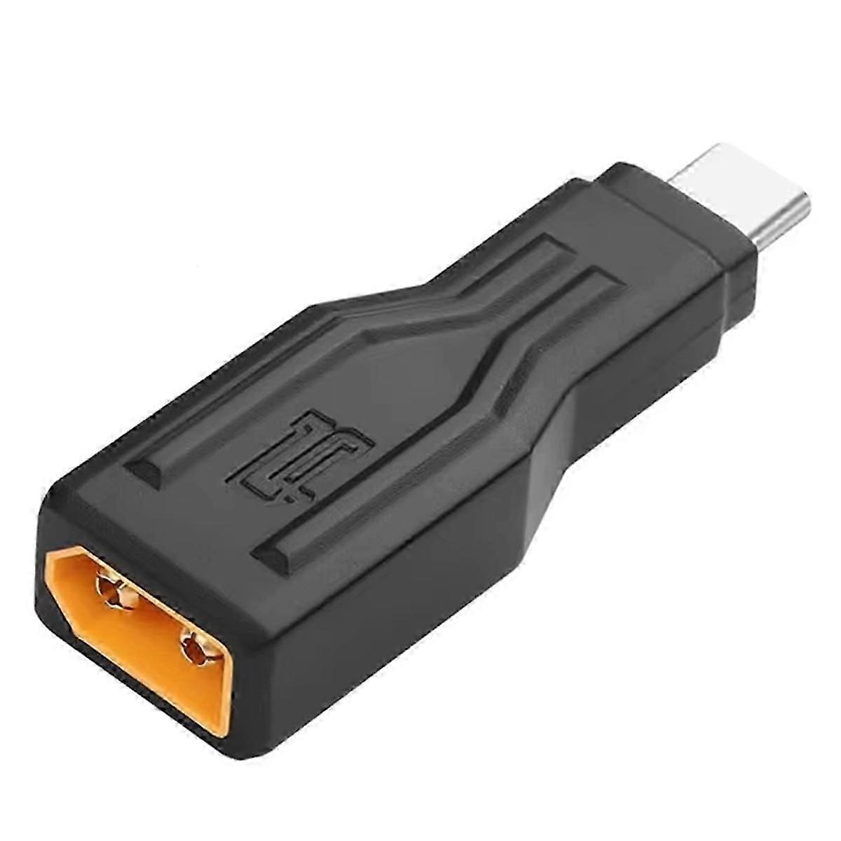 XT60 to USB C Adapter Energy Storage XT60 Male to Type-C Male 100W 20V Charging Connector for Laptops LED Robot Vacuum