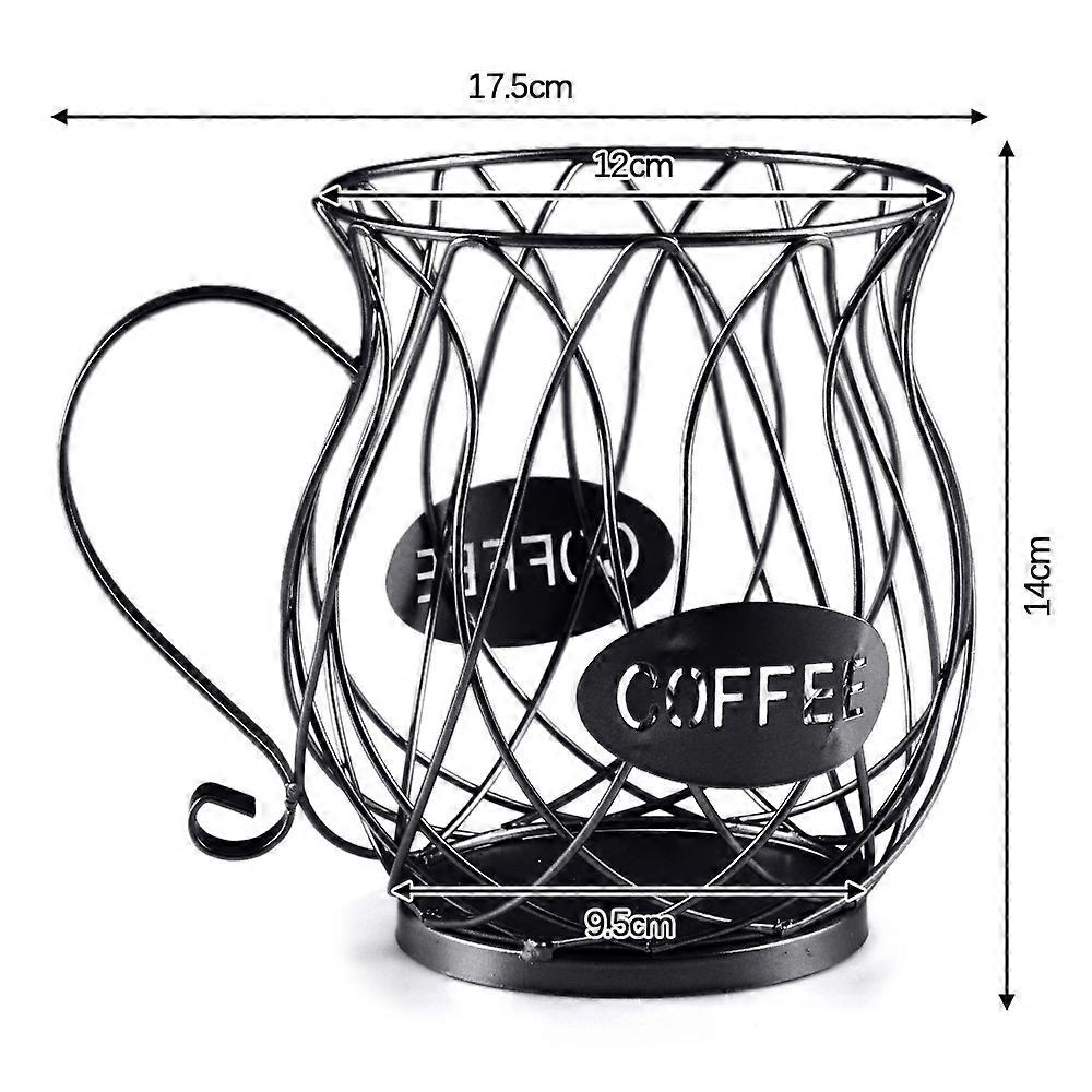 Universal Coffee Capsule Container Coffee Basket Coffee Basket Vintage Coffee Maker Capsule Organizer Black for Home Café Hotel Kitchen