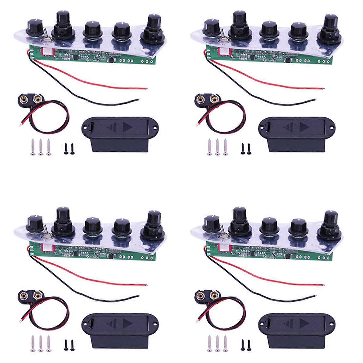 4X 5 Jazz Bass Loaded Piastra di controllo cablata per parti di basso a 4/5 corde