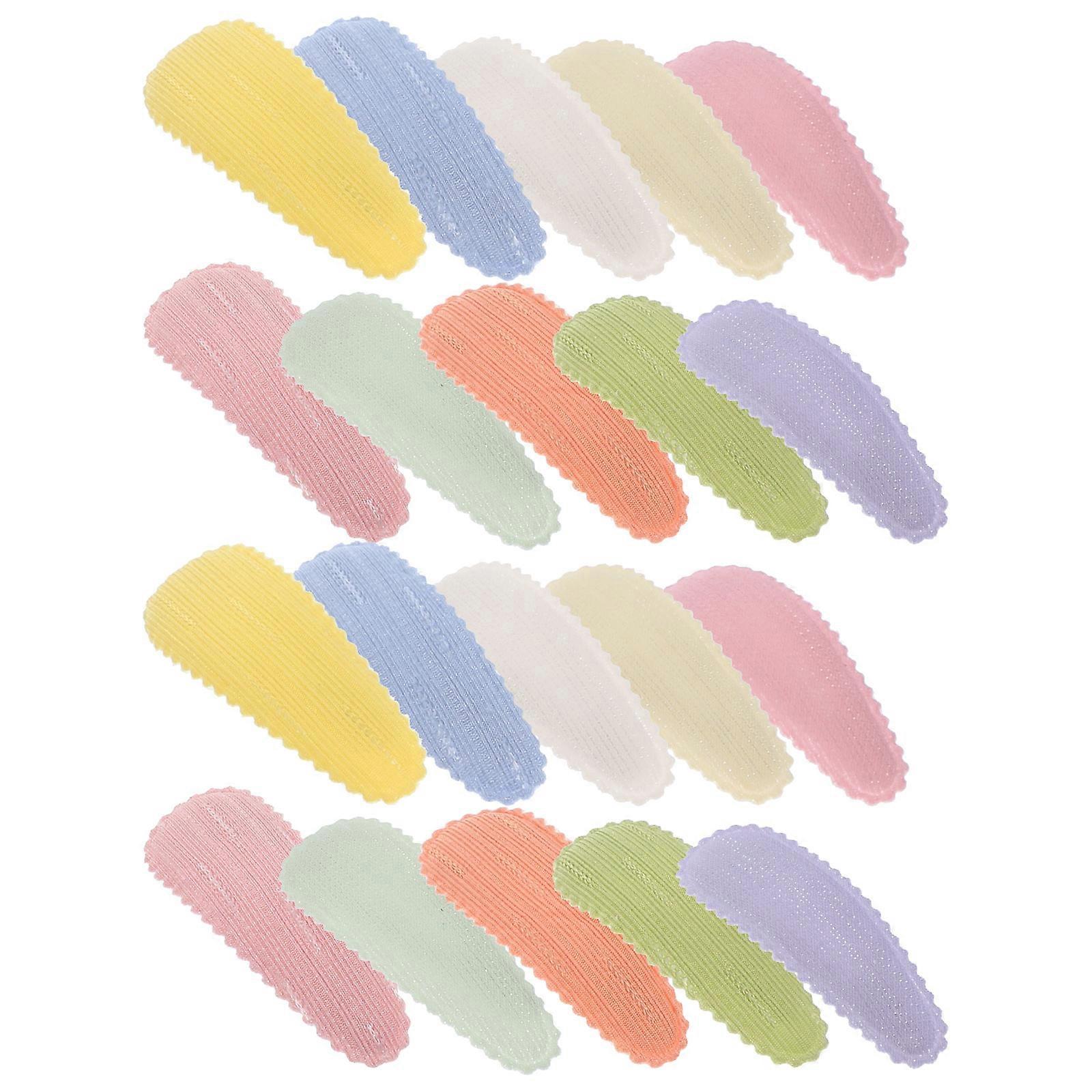 Candy Color Water Drop Hair Clips for Girls with Fabric and Iron Material Assorted Color
