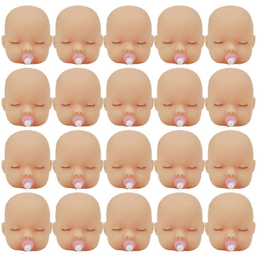 Doll Heads for Crafting Decor Accessory for Diy Projects and Special Days Beige 20Pcs