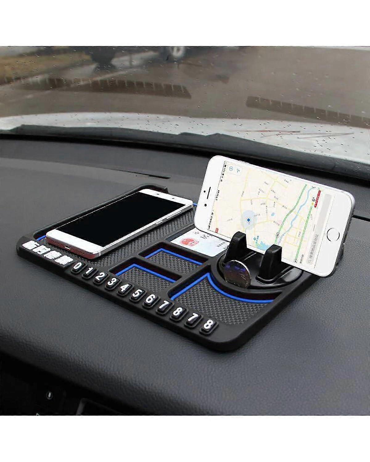 Car Non-Slip Mats for Dashboard - Multifunctional Silicone Phone Holder Pad, Blue Anti-Slip Car Accessory for All Models