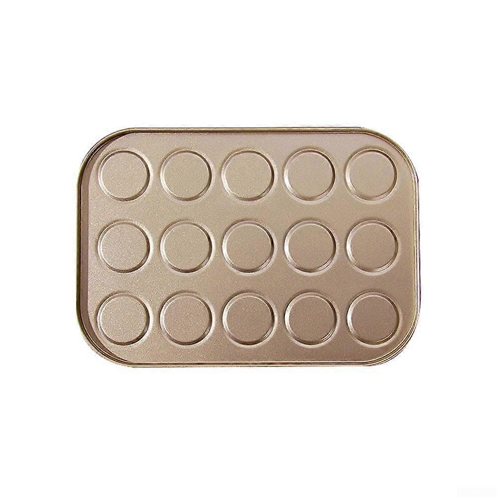 Macaron Free Baking Tray For Macarons, Non-Stick 15-Hole, Coffee Colour Finish, Oven Safe