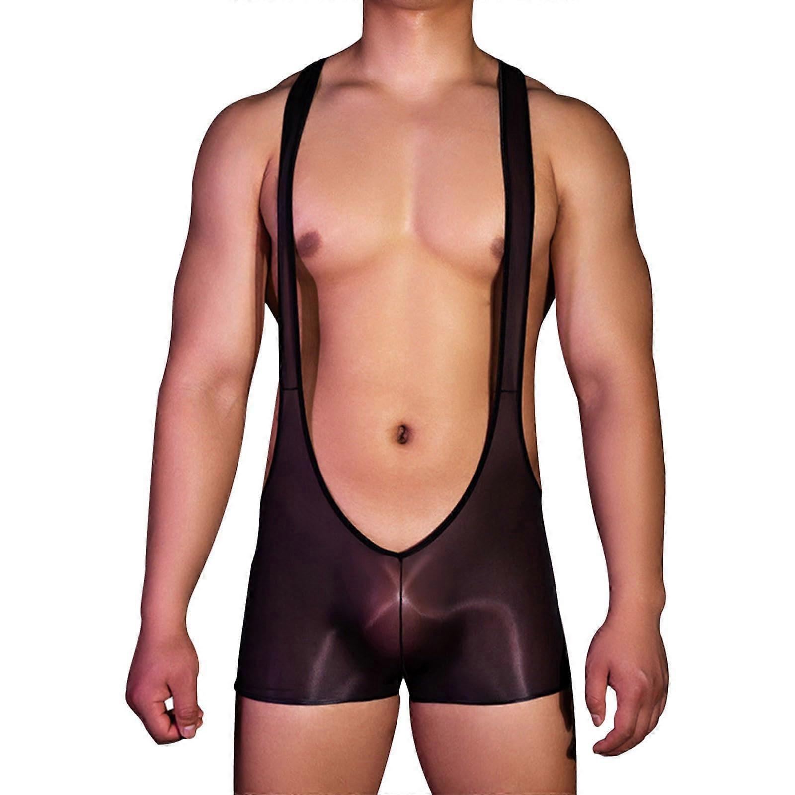 Mankini For Men With Bells Reindeer Underwear Black One Size Thong Gift