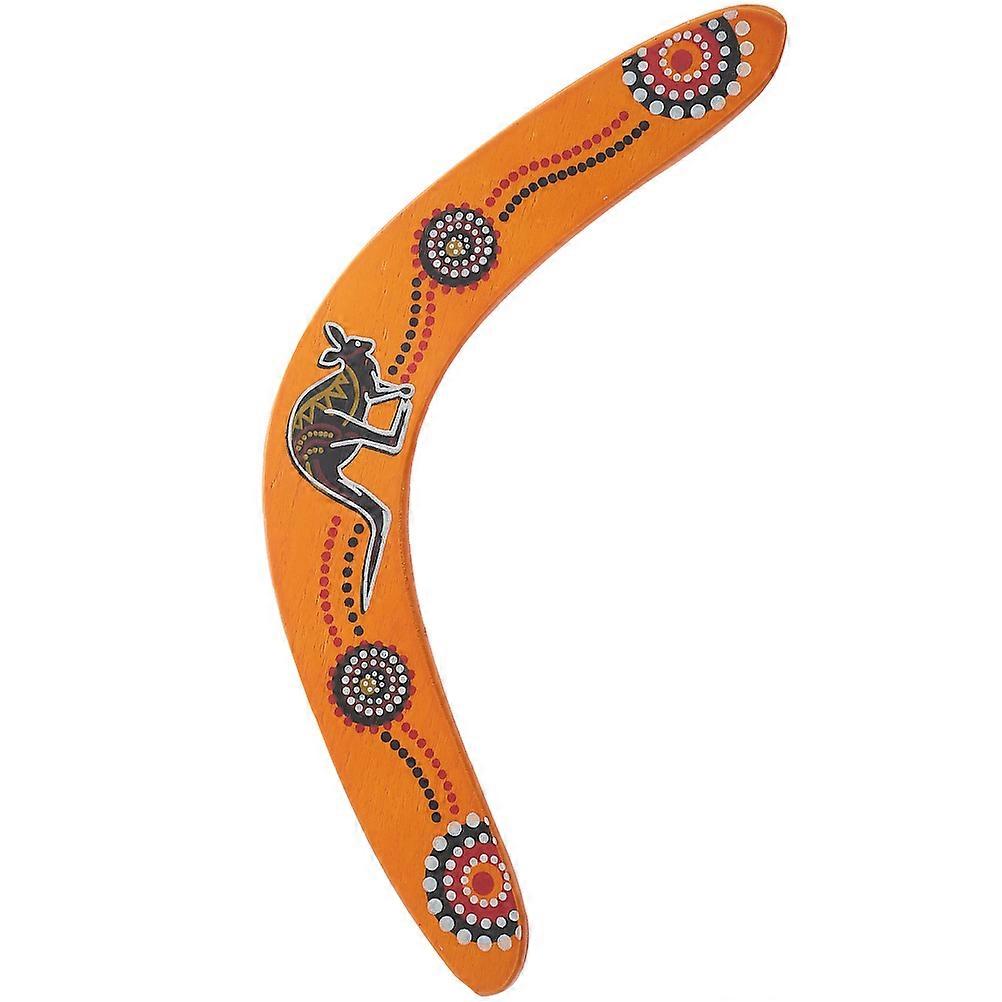 Throw And Catch Flying Outdoor Toy 33x13cm Orange Wooden Designed For Children 1Set For Outdoor Fun