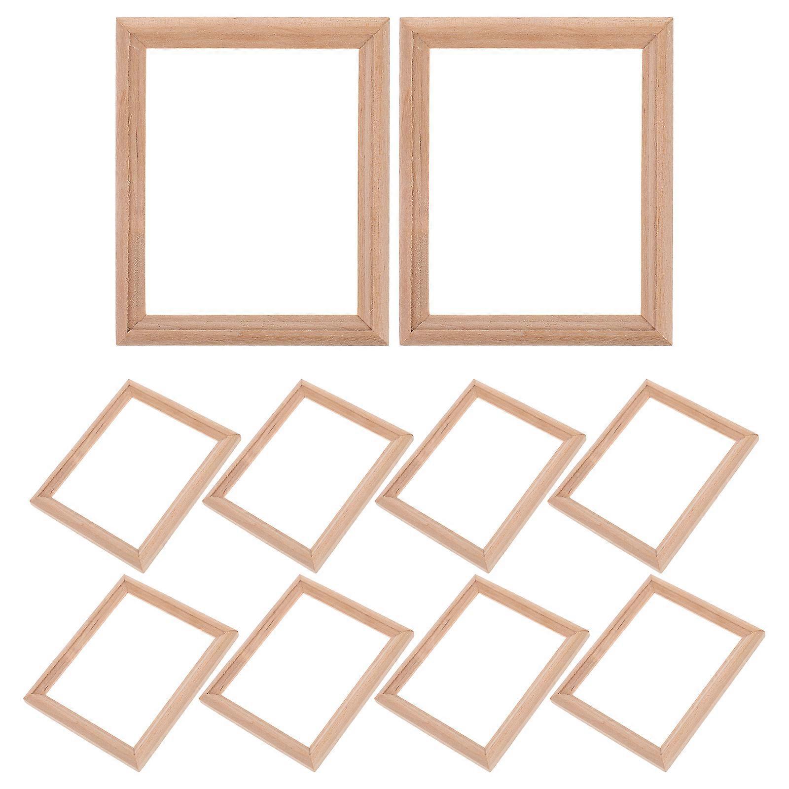 10Pcs Mini Photo Frames Decorative Models Micro Landscape Decors