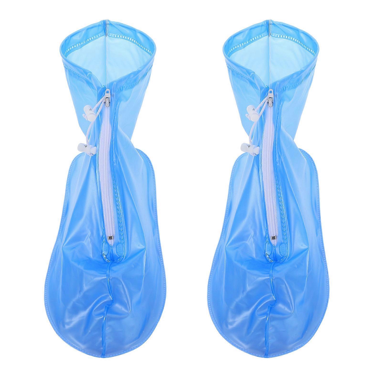 Waterproof Rain Shoe Covers with Zipper PVC Non Slip Design for Outdoor Protection