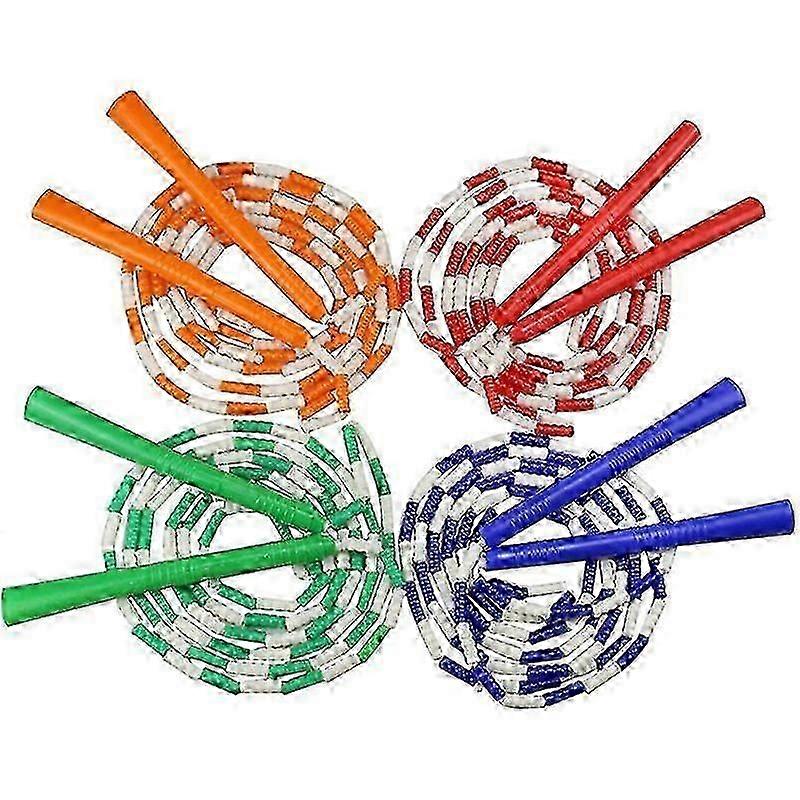 4 عبوات من حبل القفز الناعم للبالغين - حبل اللياقة البدنية القابل للتعديل (لون عشوائي)