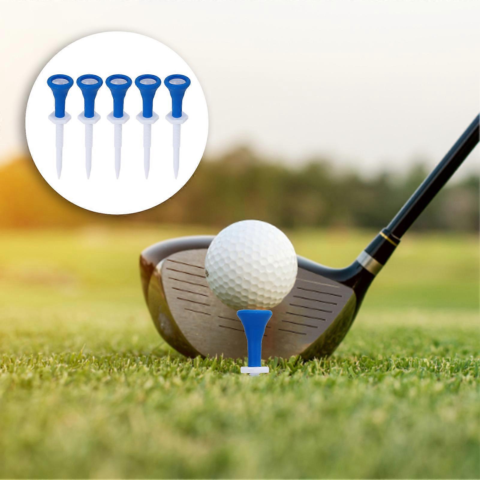 5 PCS Golf Tees Adjustable Plastic Golf Tees Pack Reduce Friction Golf Training Supplies 