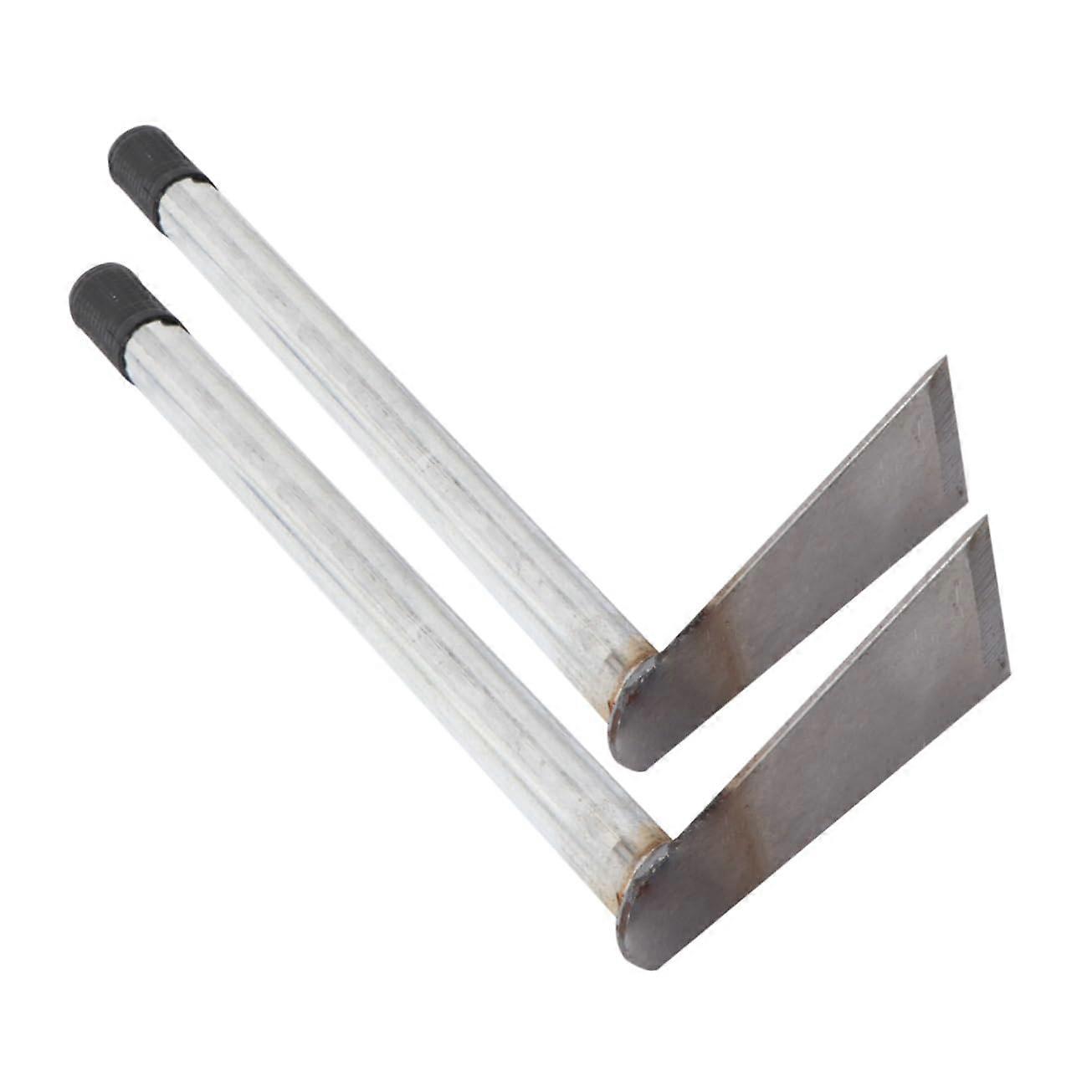 Garden Hand Hoe 2 Piece Set Ergonomic Weeding Tool With Non Slip Grip For Weeding And Planting