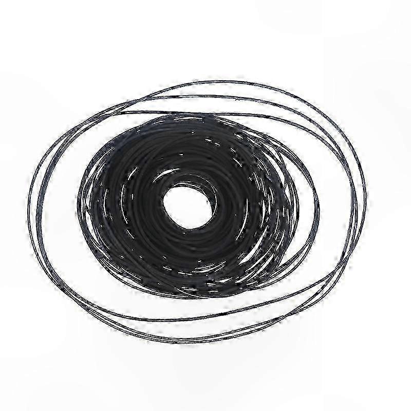 100Pcs Mixed Cassette Tape Machine Belts 1X1mm Square Assorted Lengths 40-135mm