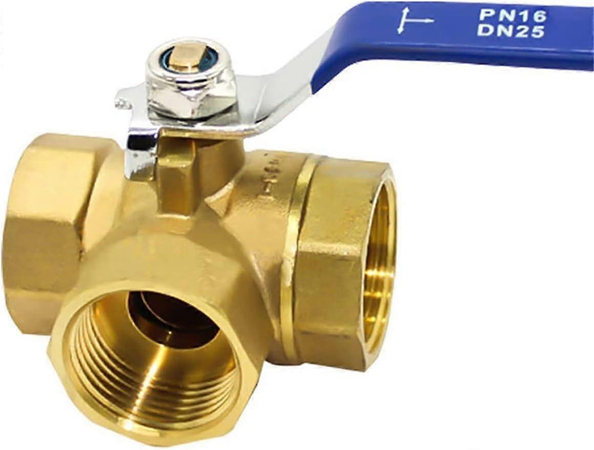 Brass Three Way Ball Valve, Durable Full Port, 1/4 to 1 in, 3-Way Tee Valve, Female Thread