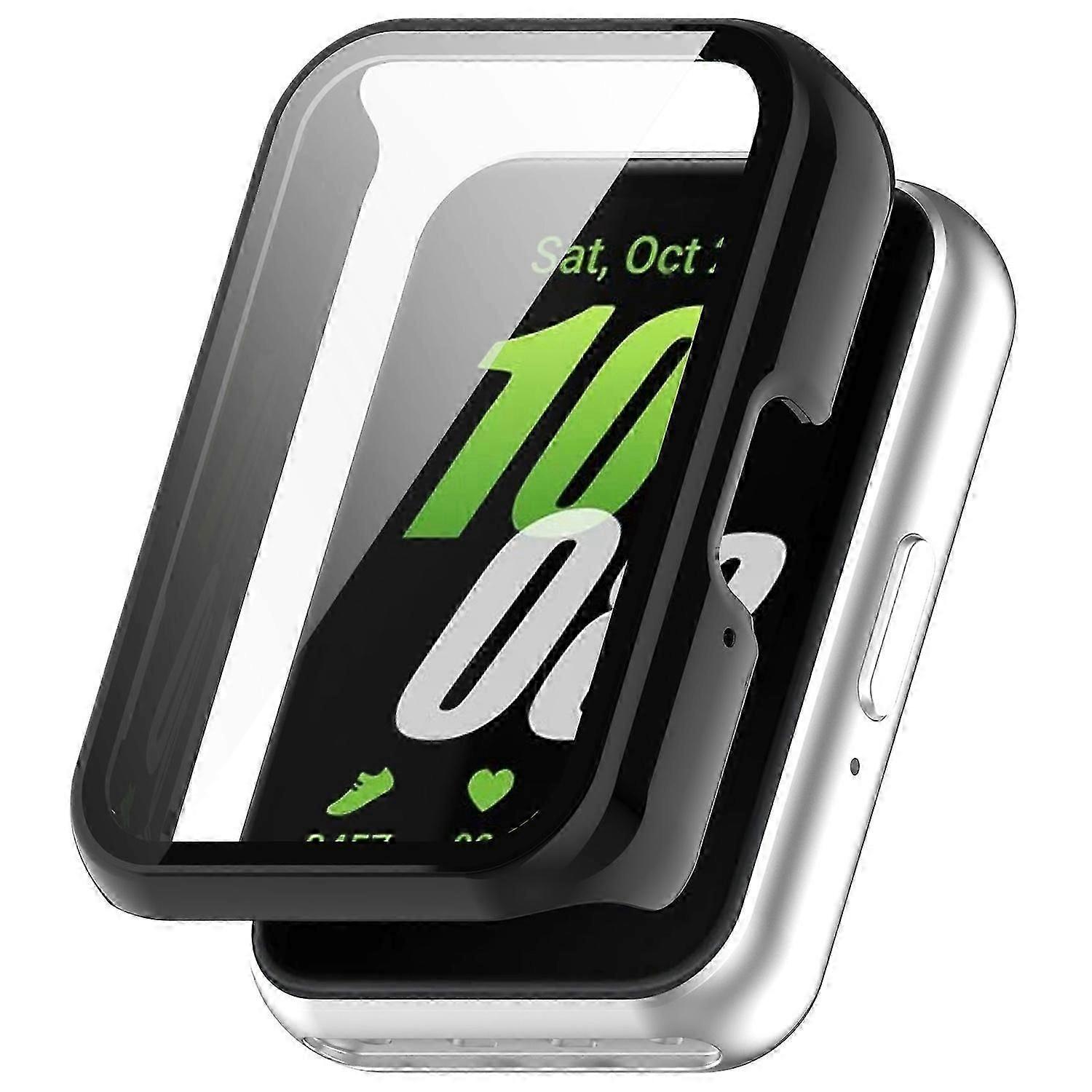 For Samsung Galaxy Fit3 SM-R390 Protective Case With Tempered Glass Screen Protector Full Coverage Hard PC Durable Cover