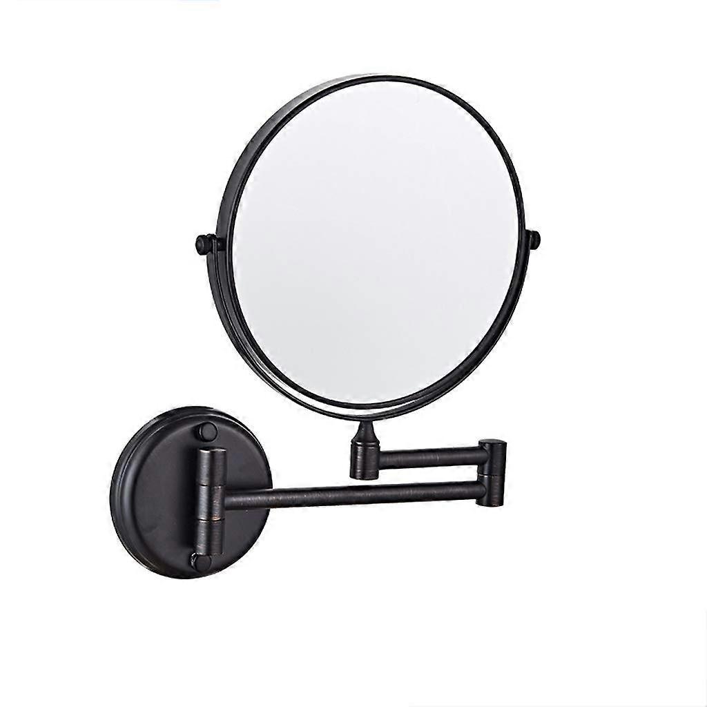 Black Bathroom Vanity Mirror Folding Magnifying Glass Double-Sided Wall-Mounted Medium Size