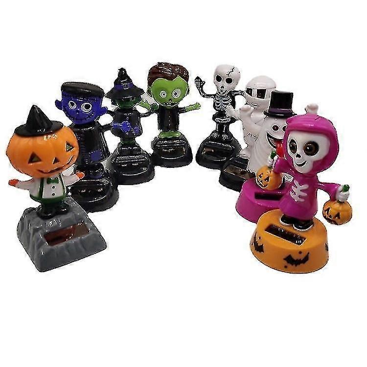 Halloween Car Ornament, Shaking Head Skeleton Bobble Dancer, Solar Powered
