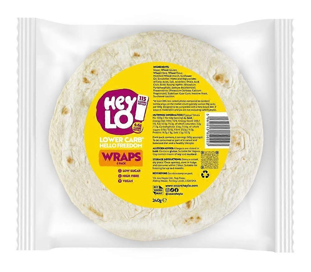 Heylo Low-Carb Wraps Pack of 6 x 40g - 3 Pack