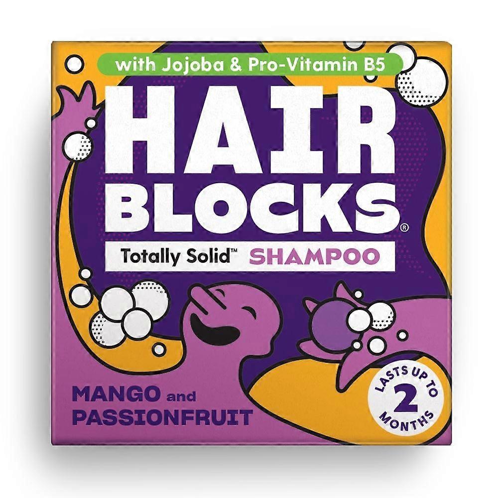 Shower Blocks Hair Blocks Solid Shampoo - Mango & Passionfruit 85g - 3 Pack