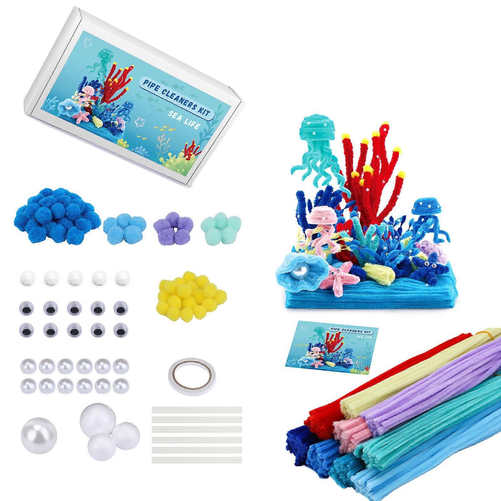 Chenilles Stems Art Set for Potted Plant Includes Step By Step Guide and Craft Materials for Beginner Multicolor