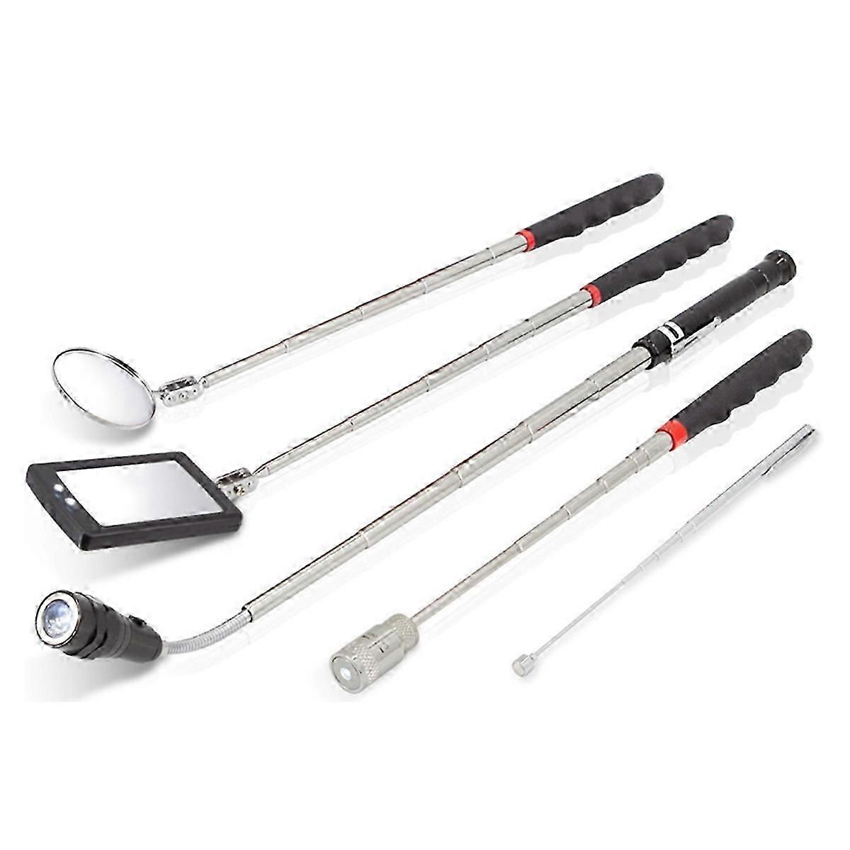 Telescoping Magnetic Pickup Tool Set-Extendable Magnet Flashlight with Inspection Mirror