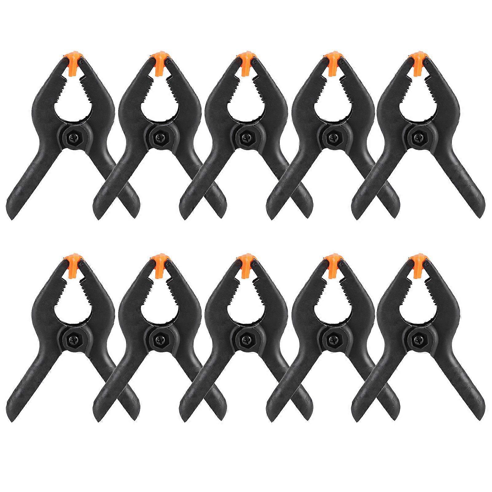 10pcs 3inch A Type Black Multifunctional Plastic Spring Clamp Clip DIY Woodworking Tool