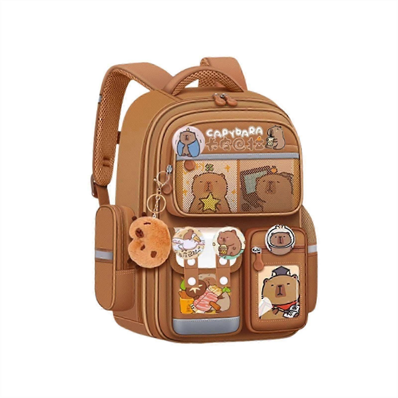 Daypack μεγάλης χωρητικότητας τσάντα βιβλίων Capybara σχολείων κινουμένων σχεδίων ελαφρύ για τα αγόρια & τα κορίτσια μαθητών δημοτικού