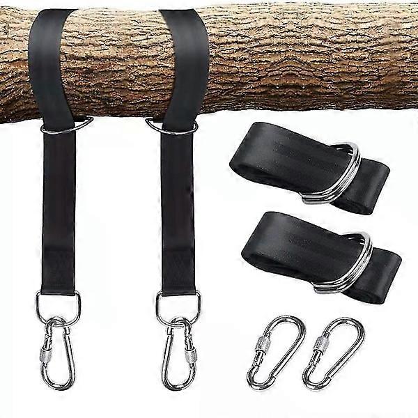 Tree Swing Straps Hanging Kit With Two Zinc Alloy Carabiners