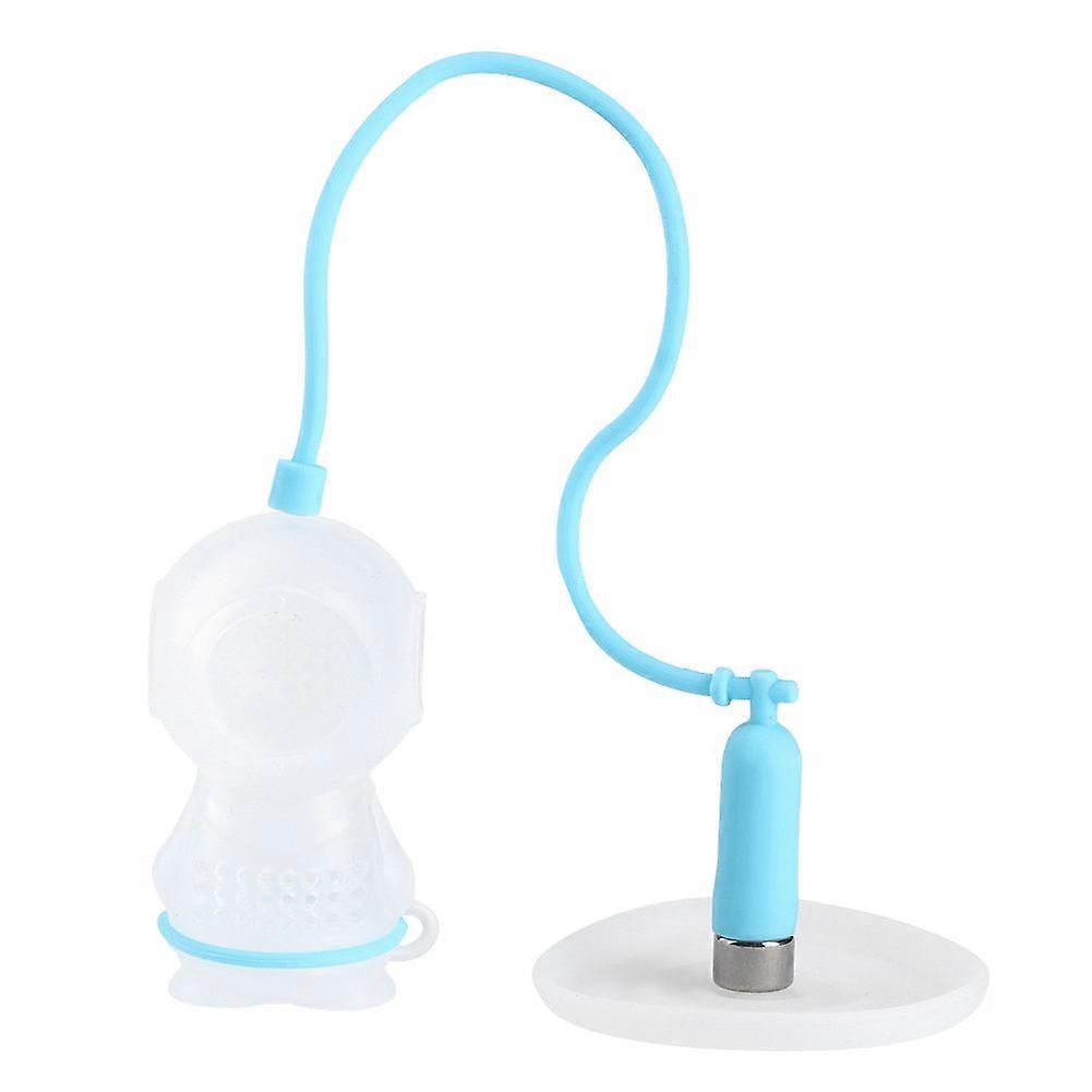 Innovative Diver Shape Silicone Tea Infuser Strainer Filter for Home Tea MakingLight Blue