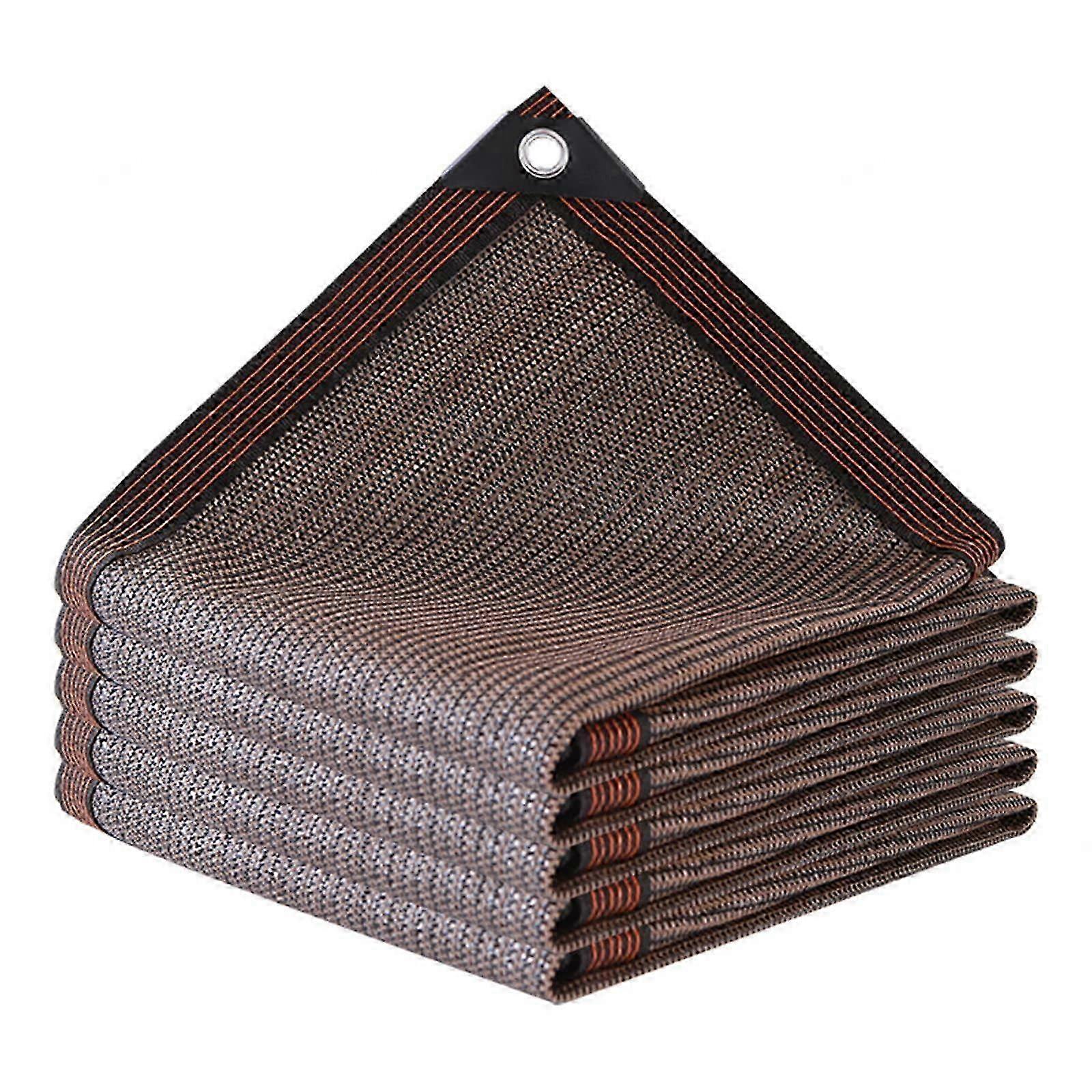 長方形のシェードネット、明るい色の屋外日よけ/スイミングプール/ガレージシェードクロス/シェード-3mx4m-ブラウン