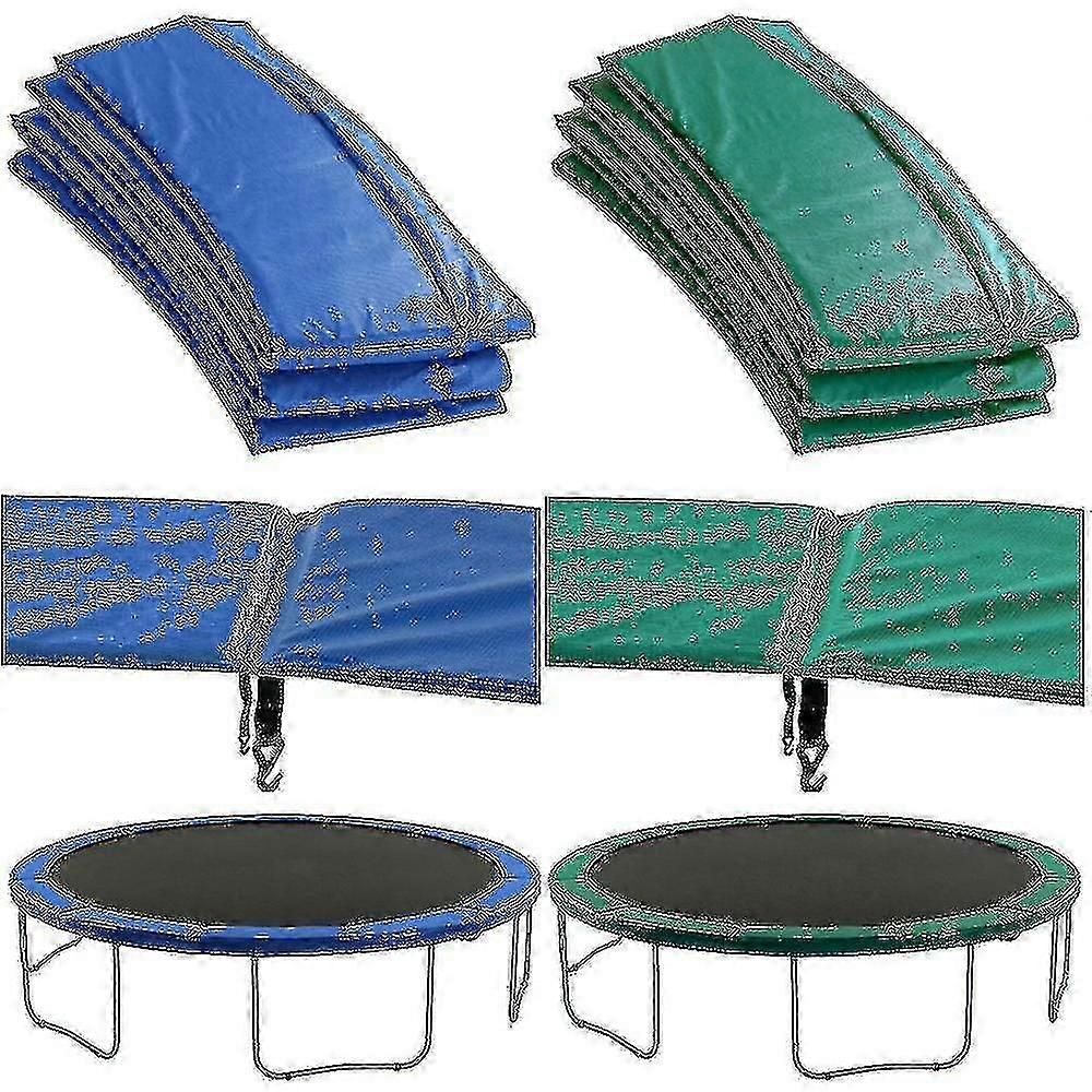 Coussin de sécurité de remplacement de trampoline Premium (couvercle à ressort) | Rembourrage vert ou bleu