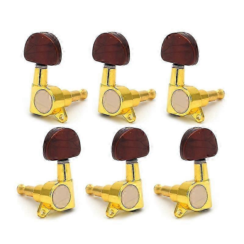 Guitar String Tuners with Locked Semicircle Buttons for Acoustic and Electric Guitars