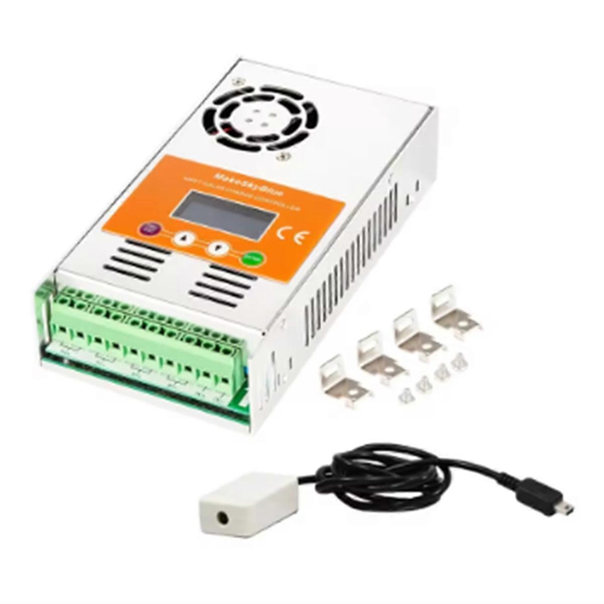 60A12V-V125 with Wifi Cloud Box MakeSkyBlue 60A 12V MPPT Solar Charge Controller for Li-NMC LifePO4 Lead-Acid Battery