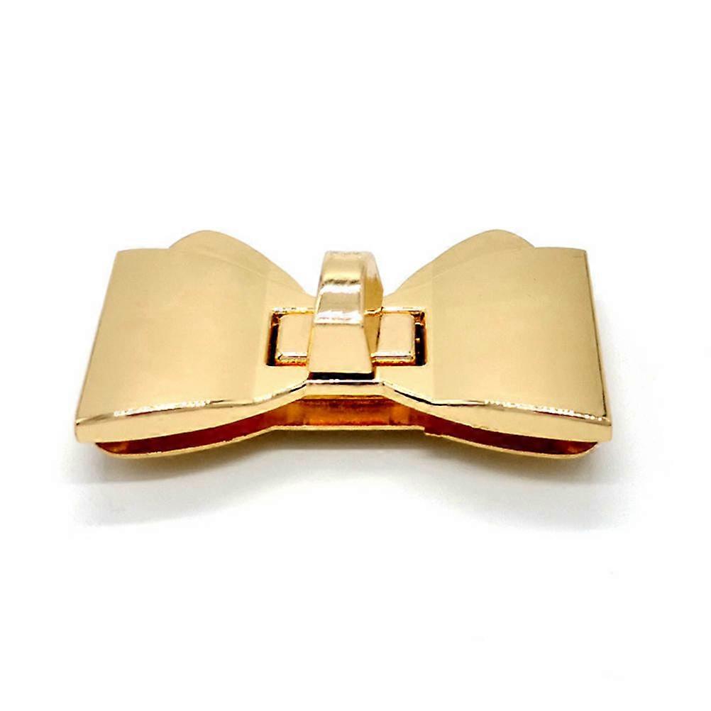 Zinc Alloy Turn Lock For Handbags Featuring Bowknot Shape Ideal For Flap Bags And DIY Craft Available In Golden Color 2 Pcs