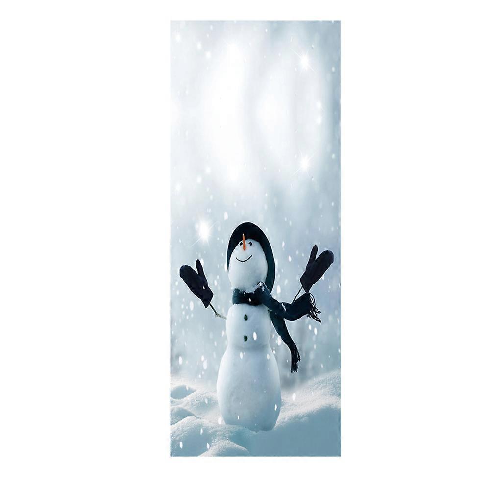 Christmas Theme Wall Decals Featuring Snowman Design For Home Decor In Assorted Color 1 Set