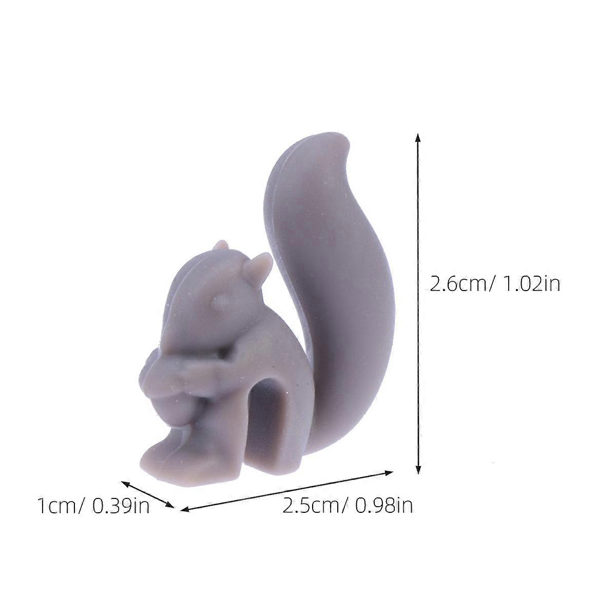 Tea Bag Hangers 5Pcs Squirrel Design for Traveling and Party in Grey Color Easy to Use and Clean